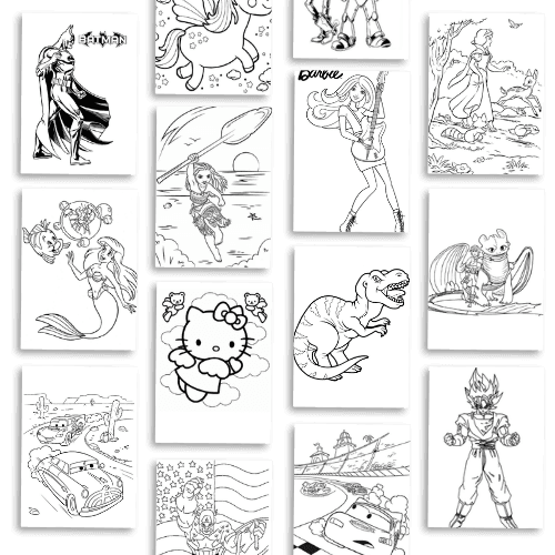 Muestra de dibujos para colorear incluidos en la colección